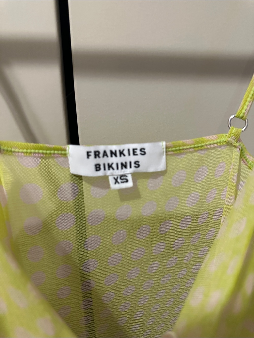 Frankies Bikini Dixie Mesh Vibrant Lime Sheer Slip Dress Size xs - Picture 7 of 10